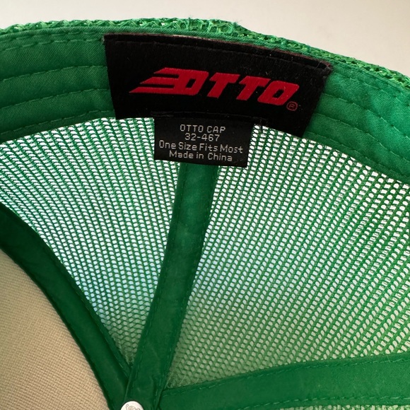 Green Trucker Hat with Patch - Picture 4 of 4